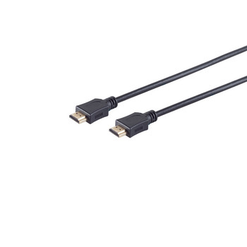 High Speed HDMI Kabel, UHD, BC, schwarz, 1m